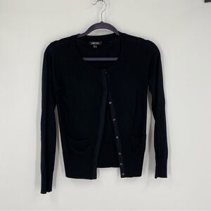 Koton Women’s Snap On Button Front Long Sleeve Basic Black Cardigan size XS